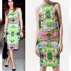 Zara Racerack pencil Dress Size S Multicolor Sleeveless